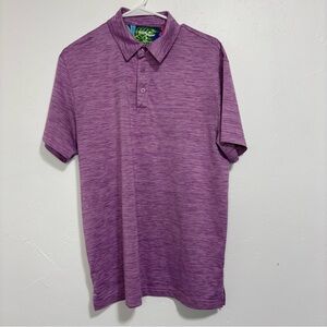 Birdie Bound Purple Men's Golf Polo Shirt Short Sleeve Medium Athletic Tennis
